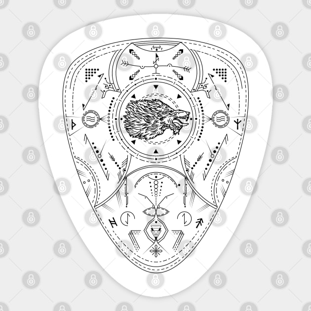 Fenrir | Norse Pagan Symbol Sticker by CelestialStudio